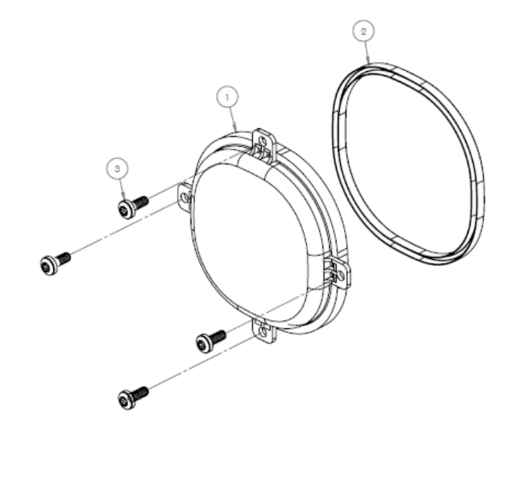 TYRI 53-172-1 1010 Lens Kit, Narrow Symmetric(Flood), gasket and screws