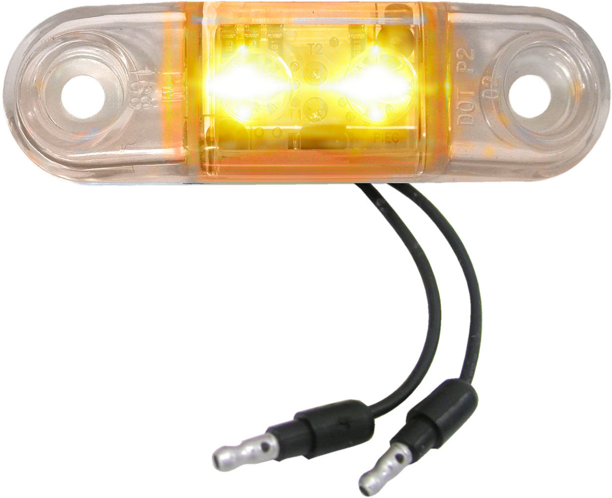 PM M168CA-BT2 Amber w-Clear Lens LED Clear Mini Clearance-Side Marker Light