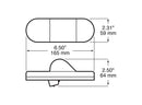 LumenX 356A Oval LED Mid-Turn Marker Light w-Reflex, Amber Grommet Mount