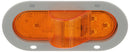 LumenX M356AF Oval LED Mid-Turn Marker Light w-Reflex, Amber Flange Mount