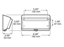 PM V385S Clear, Colonial w-Switch Rectangular Porch-Utility Lights (6 Pcs)