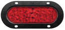 Piranha LED   M823R-22  6" Oval Red Flange Mount