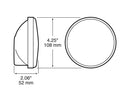 PM   M431C   Clear, Back-Up Light   4" Sealed Back-Up Light