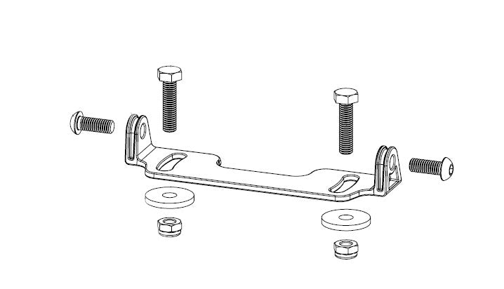 VL4 Replacement Mounting Bracket and Hardware - plastic 53-192-3