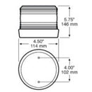 PM   796-1A  LED Strobe Beacon, Double Flash, 5.75″X4.50″ Multi-volt, Amber, Box