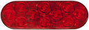 LumenX 820SR-10 LED Oval Class 1 Strobing Lights, Red Grommet Mount