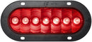 LumenX V822KR-7 Red Flange Mount Kit Oval LED Stop, Turn & Tail Light, PL3 (6 Pcs)