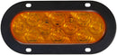 LumenX 823SA-10 LED Oval Class 1 Strobing Lights, Amber Flange Mount