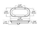 LumenX 823SA-10 LED Oval Class 1 Strobing Lights, Amber Flange Mount