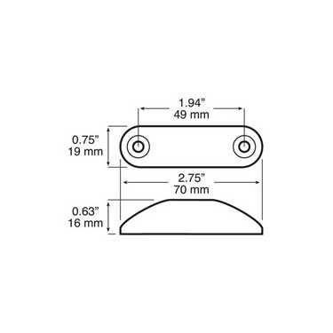 PM P1268R-MV   Red   Sealed Compact Marker Light