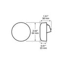207R  LED Marker/Clearance PC-Rated, Round AMP 2.5″