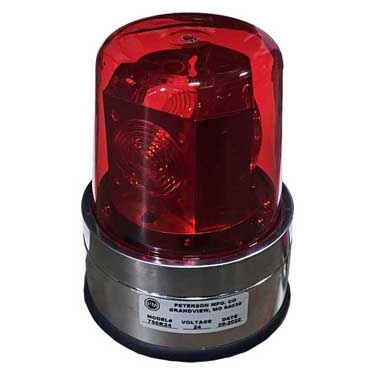 PM 756-15R Incandescent Rotating Beacon Light, 5.75″X7.5″, 24V, red, box