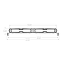 TYRI V24 Black 8600 eLumen 24"  Hyperion Series Light Bar