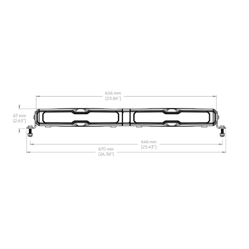 TYRI V24 Black 8600 eLumen 24"  Hyperion Series Light Bar