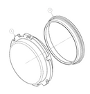 TYRI 51-207-1 Yellow/Fog Lens/Gasket Kit, D8 Narrow Symmetric