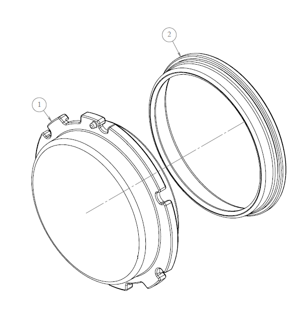 TYRI 51-212-1 Clear Lens/Gasket Kit, D8 Medium Symmetric