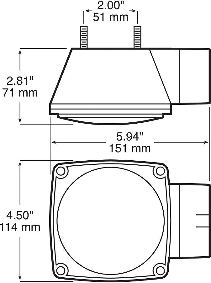PM V452 w-o License Light Submersible Combination Tail Light (3 Pcs)