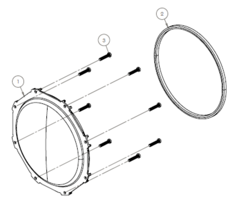 TYRI 53-173-1 D18 Lens Kit, Narrow Symmetric(Flood), gasket and screws