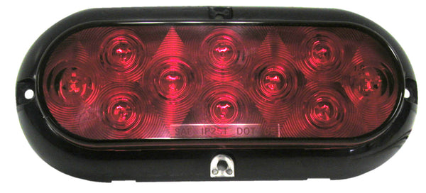 Piranha® LED M423R-4 Multi-Volt Red, Surface Mount, Oval Stop, Tur