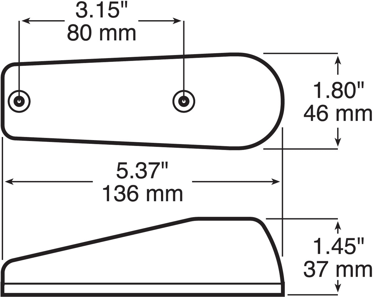 PM M116A Amber, Clearance Light Clearance-Side Marker Light